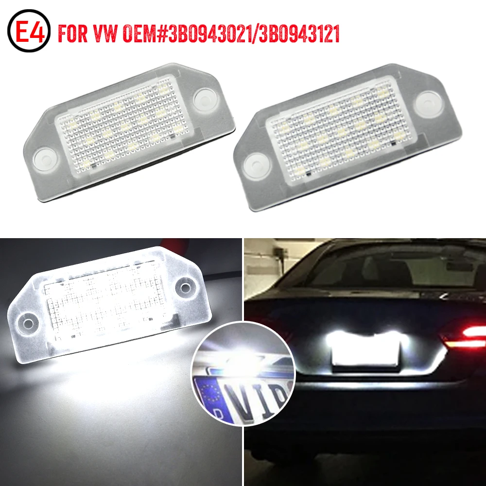 Фото Для VW Passat B5 (Тип 3B) 1996 1997 1998 1999 2000 2001 годов выпуска, автомобильные аксессуары, 2 шт. светодиодных задних фонарей для номерного знака 3B0943021 №2