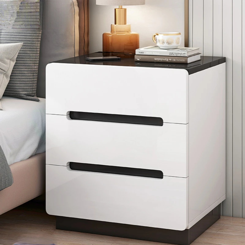 

Домашний прикроватный столик, простой современный светлый роскошный маленький боковой шкаф для спальни, простой мини-шкаф для хранения, ст...