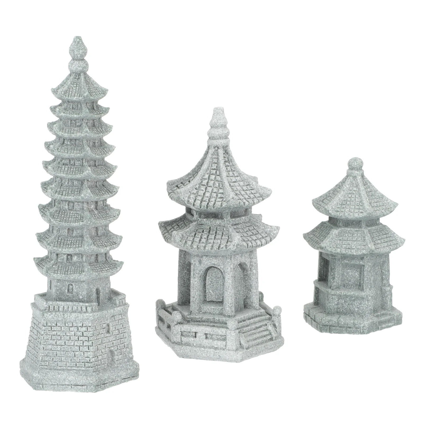 

Pagoda Garden Statue Zen Landscape Figurines Ornament Miniature Tower Decoration Aquarium Micro Mini Decor Bonsai Lantern