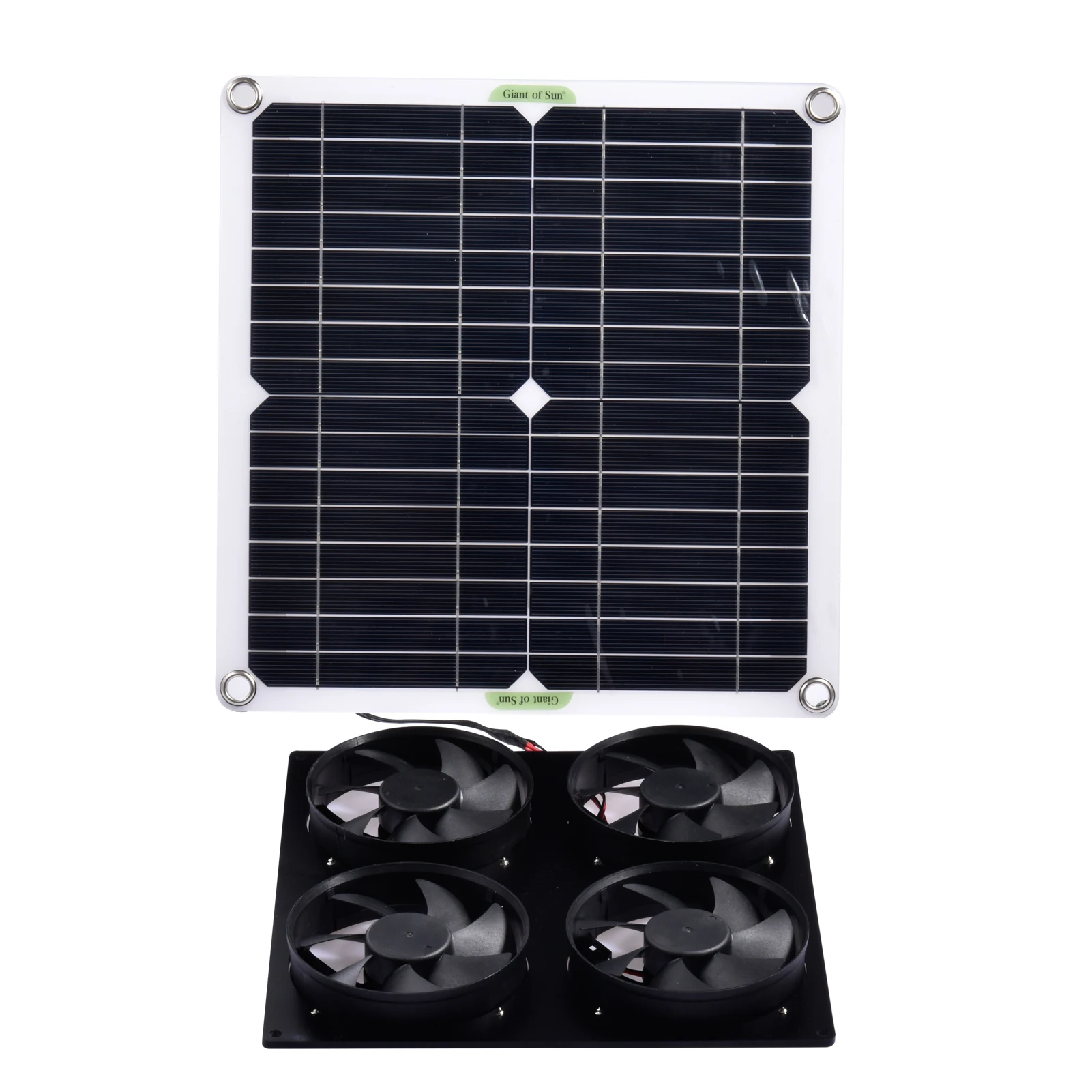 

4 Solar Panel Fan Kit 100W Portable Solar Ventilation Fan Portable Ventilator Exhaust Fan For Chicken Coops Greenhouse Shed Pet