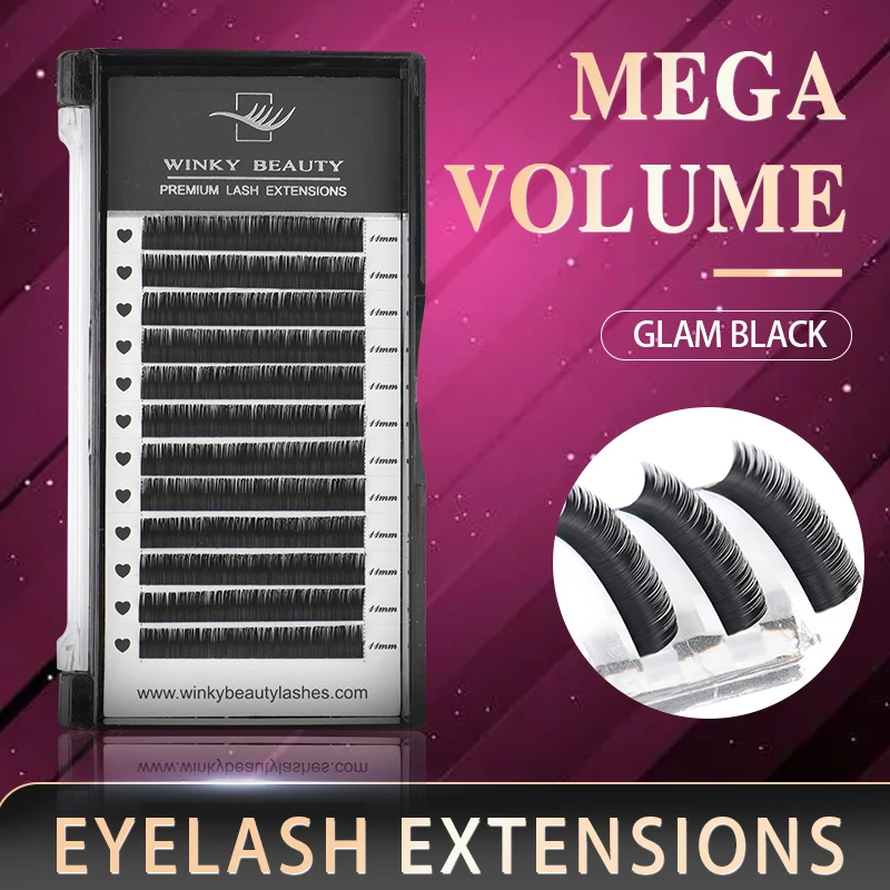 

Ресницы Накладные Winky Beauty с изгибом, 0,03 мм