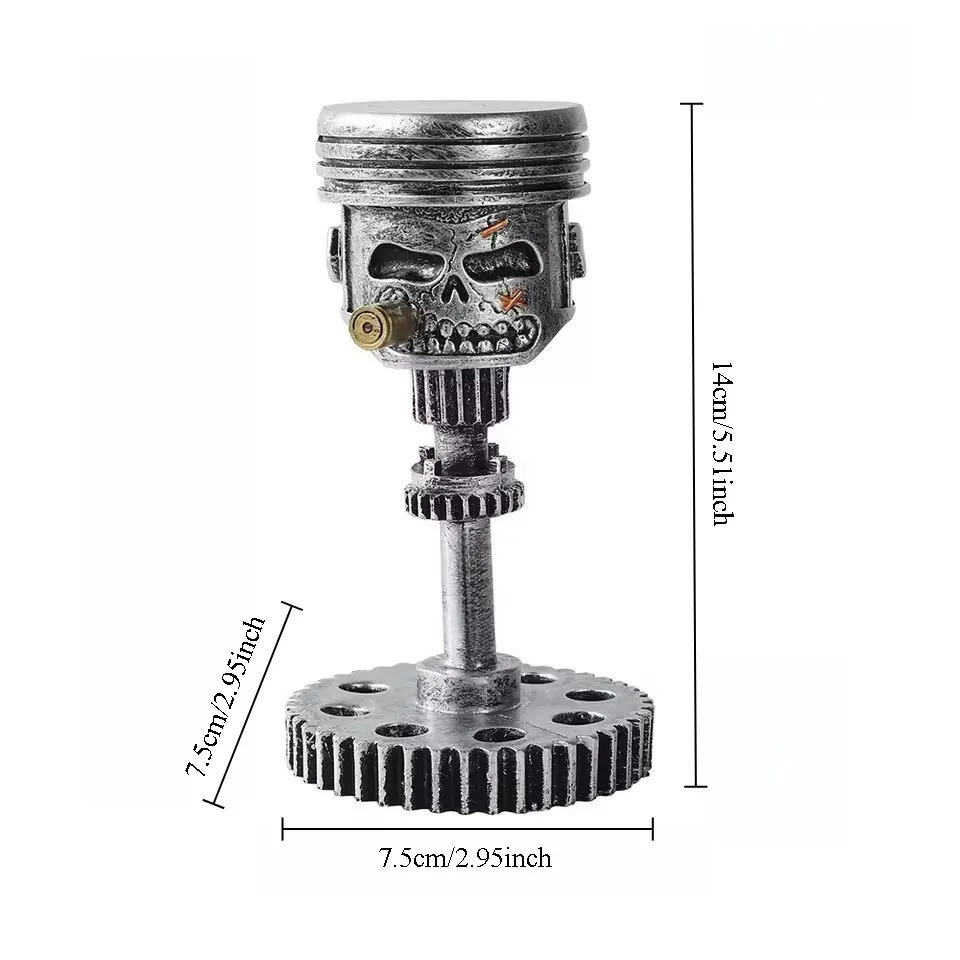 

Металлическая статуэтка поршневого черепа DEANSEN