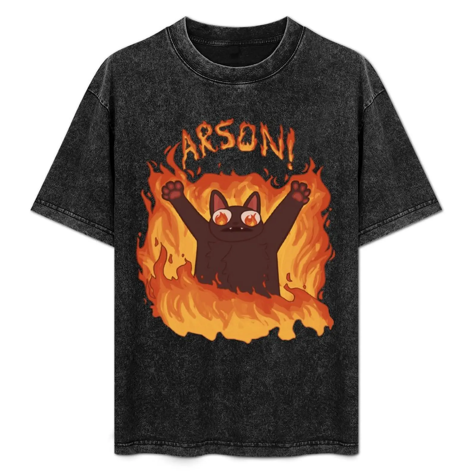 Футболка с изображением кота commit arson футболки рисунком рэпера
