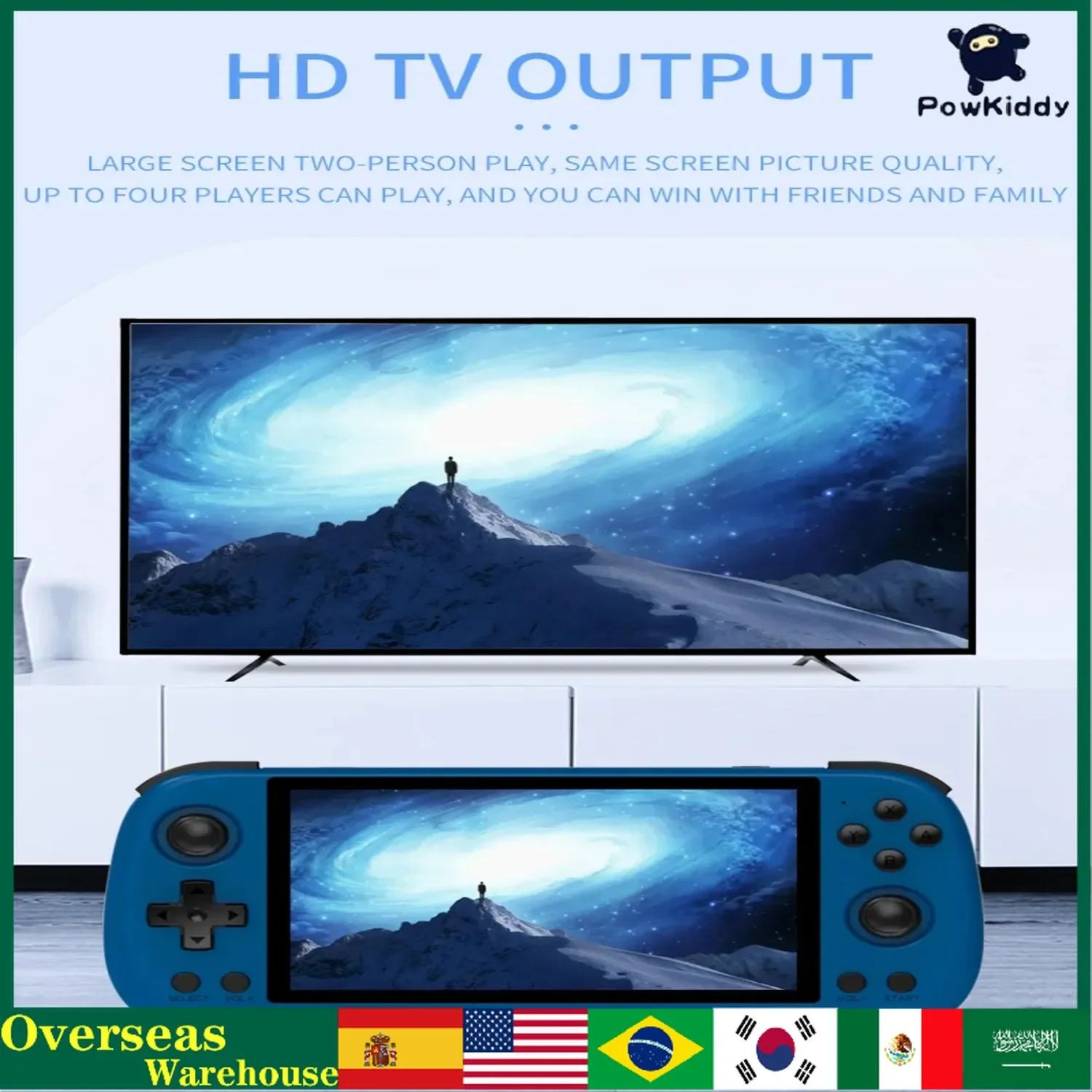 

Консоль игровая POWKIDDY X55 RGB20S, 5,5 дюйма, IPS, Wi-Fi