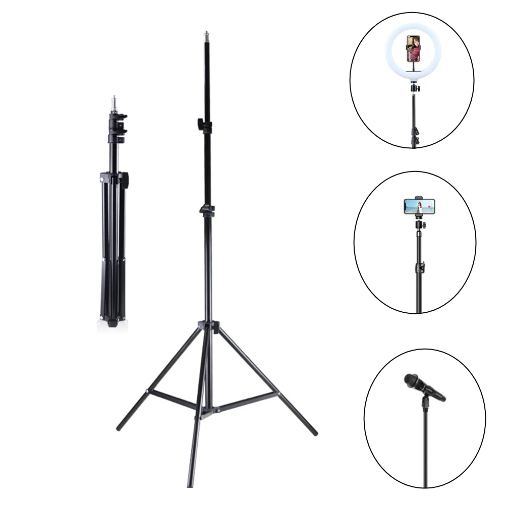 

1pc 54-150cm Adjustable Mic Tripod Stand With 1/4 Thread For Photographic Light Phone Microphone Electric Instrument Parts