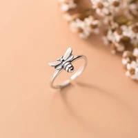 tulx silver color adjustable open rings for women ins fashion vintage simple sweet bee girl party jewelry birthday gifts