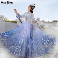 tang dynasty hanfu traditional chinese dress hanfu sequins gradient shimmering oriental ancient princess fairy dance costumes