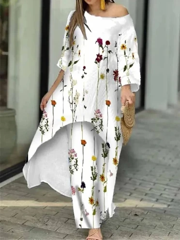 Женская одежда тренд 2024 года свободные прямые брюки большого размера с