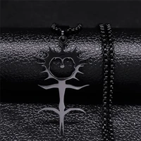 2022 ghostemane stainless steel charm necklaces for womenmen silver color necklaces pendants jewelry collier homme n4413s03