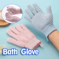 five finger two sided cleaning exfoliating bath glove shower scrub massage gloves cleaning brush spa foam bathroom accessories