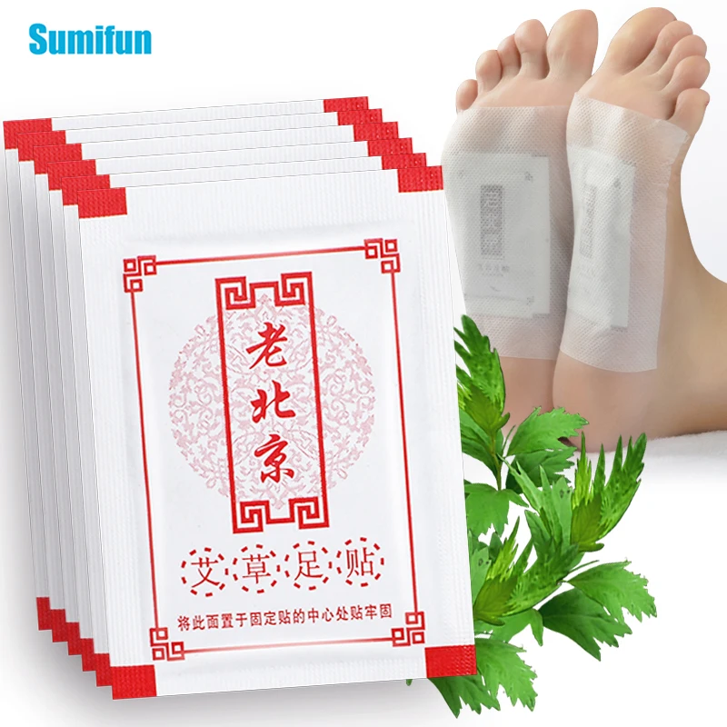 

50pcs Foot Detox Patches Relieve Stress Moxibustion Plaster Help Sleeping Body Toxins Cleansing Weight Loss Wormwood Detox Pad