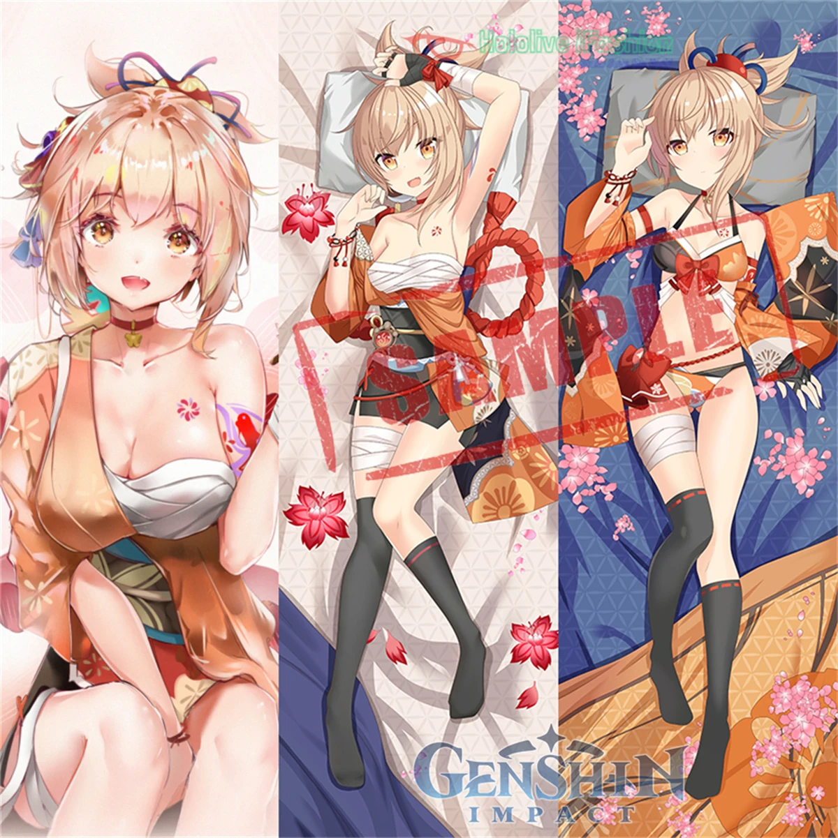 Anime Genshin Impact Yoimiya Sexy Dakimakura Hugging Body Pillow Case Japanese Pillowcase Otaku Cushion Cover Bedding Gifts Hol