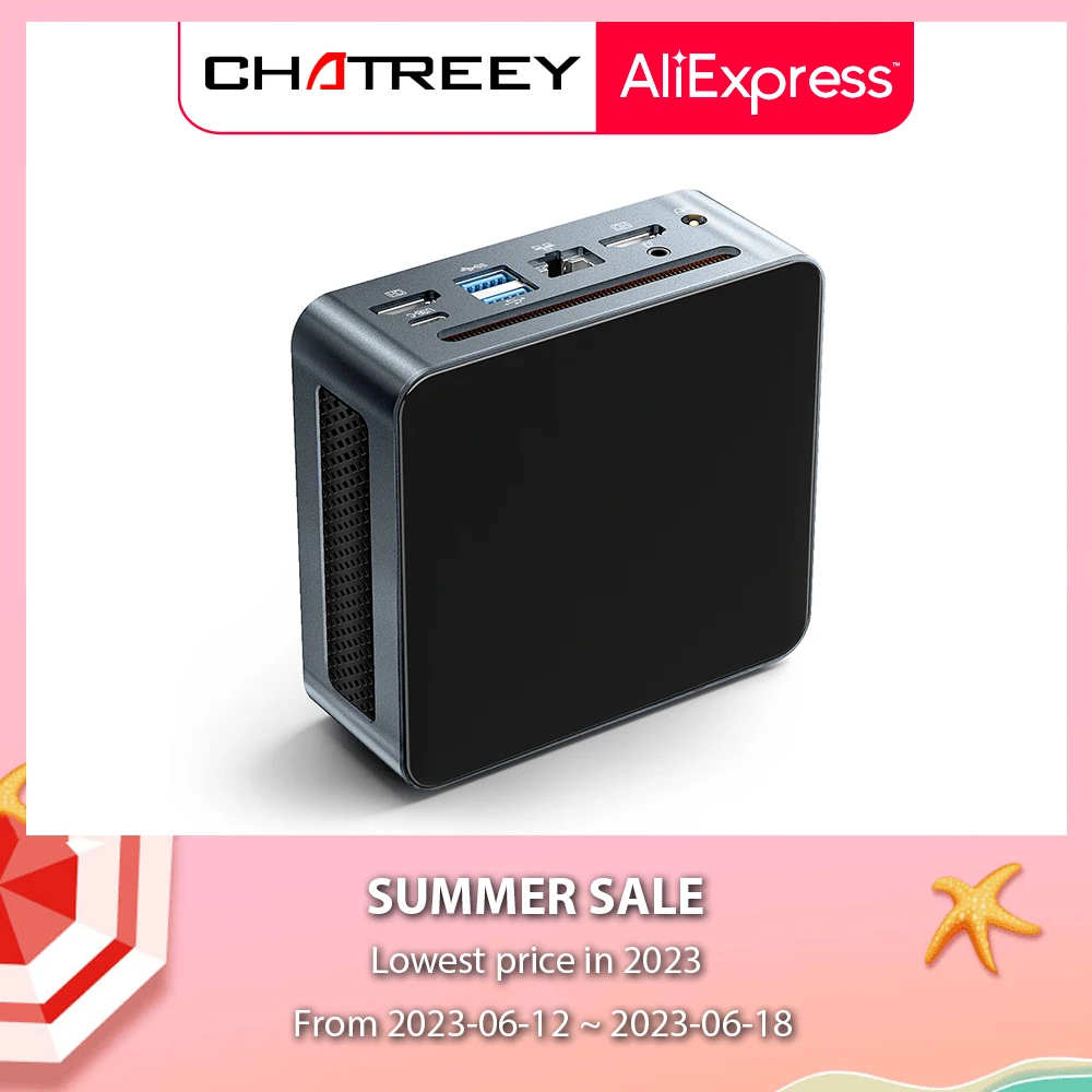 Чатри Мини ПК АН2 АН2П Райзен 5 3500Х 5600Х Игровой Настольный Компьютер NVME SSD WIFI6 HDMI DP Windows 11 Про.