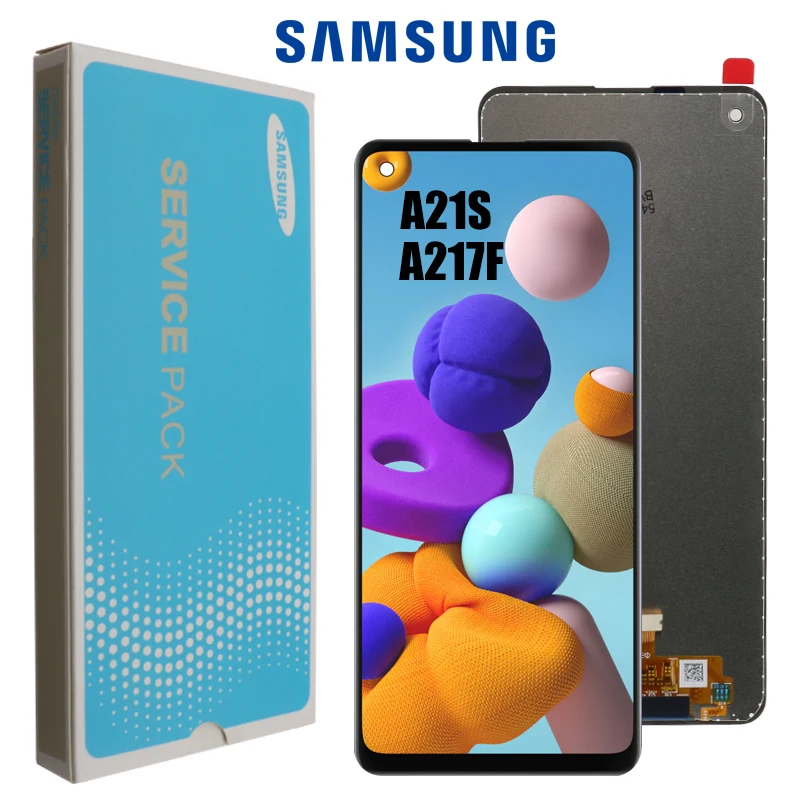 

6,5 Оригинальный ЖК-дисплей для Samsung Galaxy A21s A217, ЖК-дисплей с сенсорным экраном и цифровым преобразователем для Samsung A21s SM-A217F/DS, замена дисплея