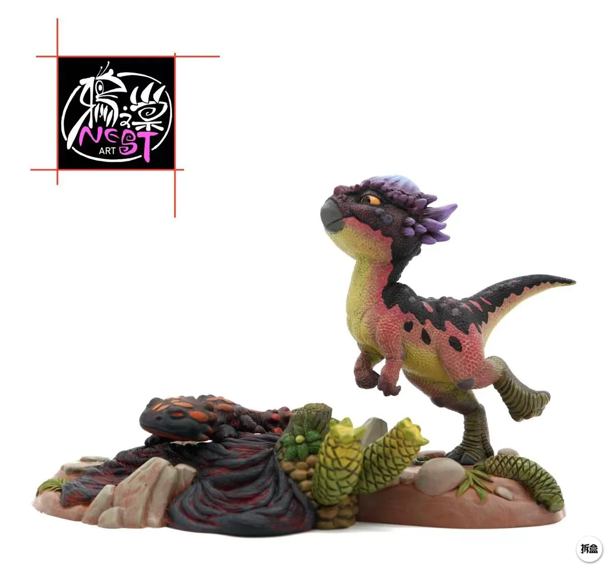 Роуминговые динозавры Stygimoloch Dante с саламандрой коллектор моделей окрашенные