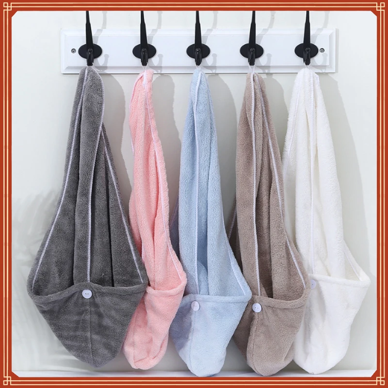 

Women Adult Bathroom Absorbent Quick-Drying Bath Thicker Shower Long Curly Hair Cap Microfiber Wisp Dry Head Hair Towel