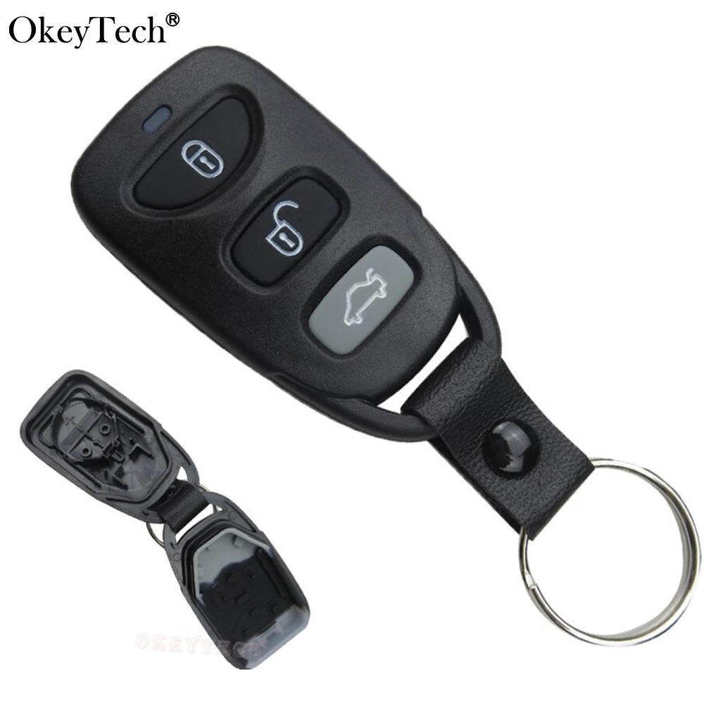 

Okeytech 3 Buttons For Hyundai For Kia Elantra Tucson Sonata Santa FE Carens Remote Car Key Shell Cover Fob With Battery Hold