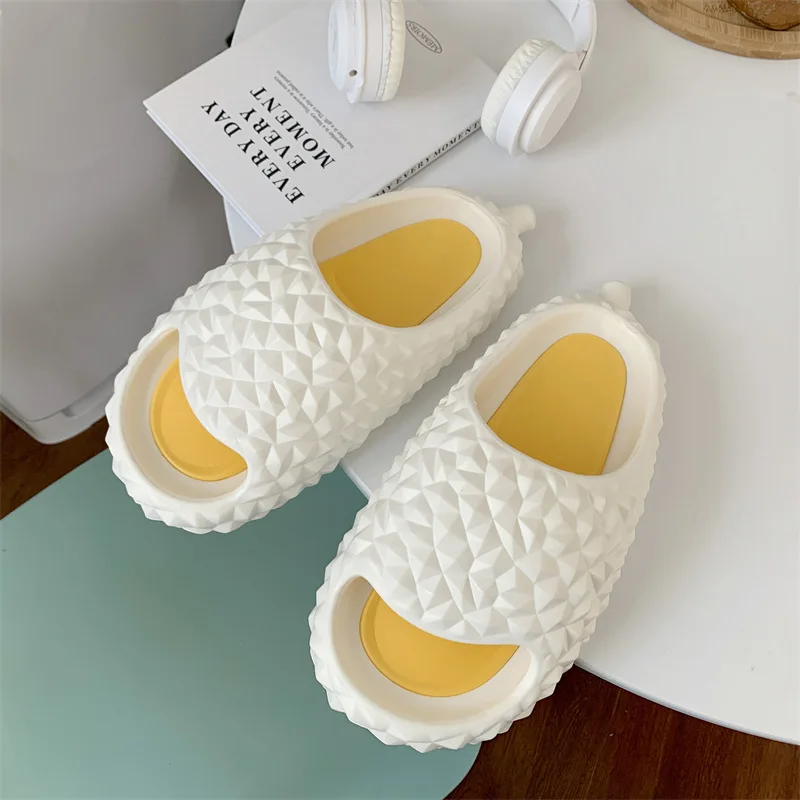 Warrior Design Men Slippers Eva Women Slides Platform Soft Comfort House Durian Shoes Trendy Street Beach Sandal Summer 2023
