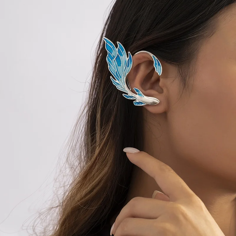 

Trendy Goldfish Ear Cuffs Earrings For Women Korean Lovely Sweet Girls Earrings Jewelry Hip Hop Rock Cosplay Accessories 1pcs