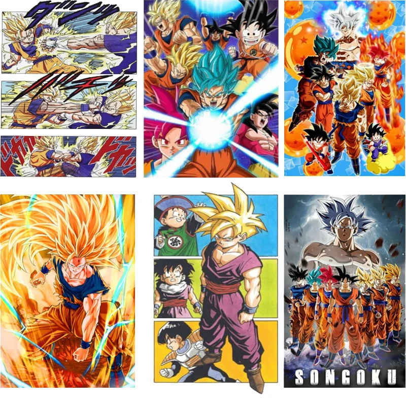 

Dragon Ball Z Goku Patches for Clothing Heat Transfer Stickers for T-Shirt Iron on Patches for Clothes for Boys Girls Custom