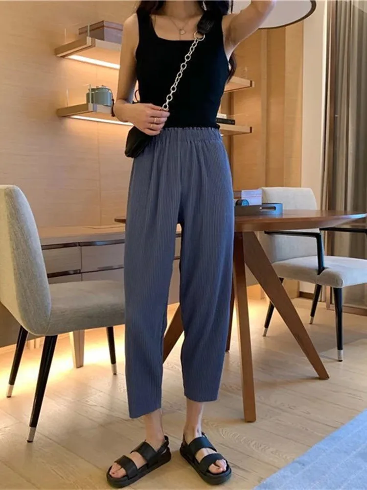 

Casual High Waist Leggings Loose Sexy Leggings Solid Sweatpants Push Up Leggings Home Wear Women Clothing Cropped Pants