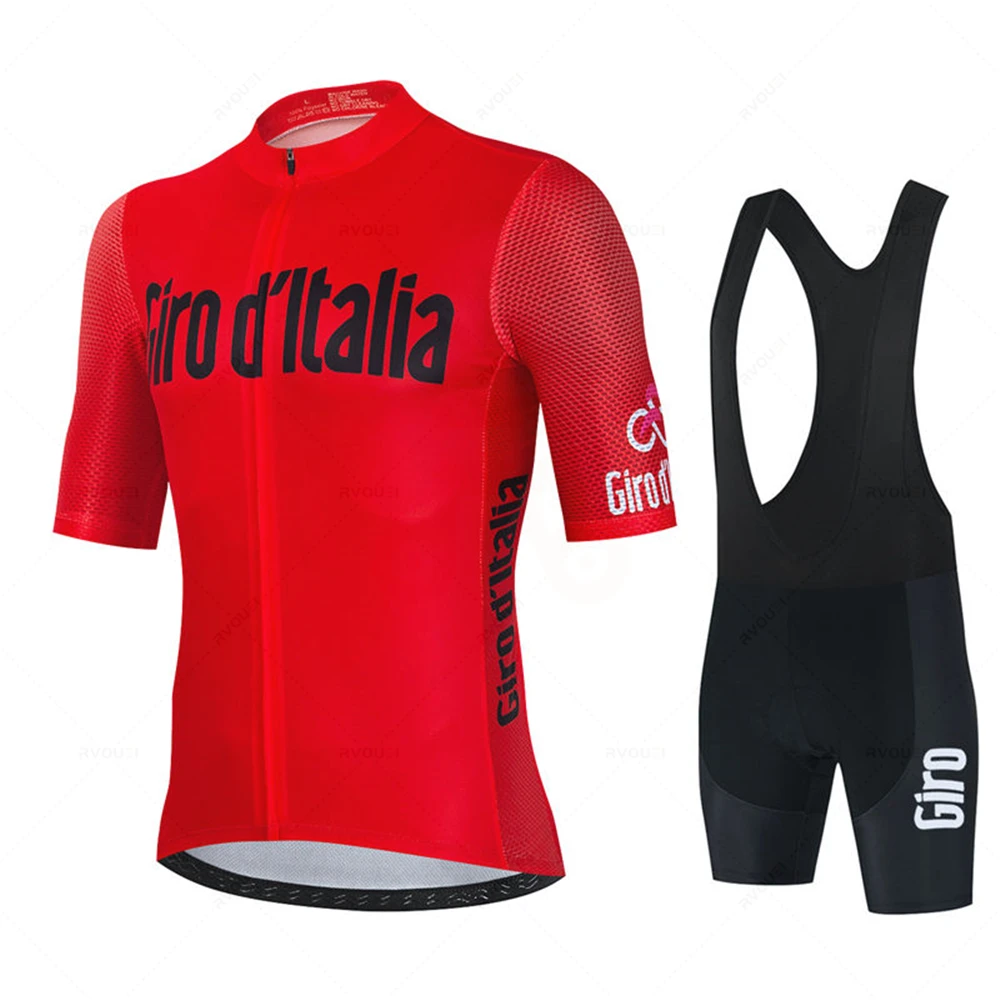 

Giro Italy Cycling Jersey Set Summer Short Sleeve Breathable Men's MTB Bike Cycling Clothing Maillot Ropa Ciclismo Uniform Suit