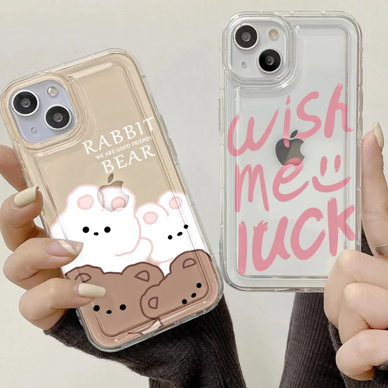 

Rabbit Bear Case For Samsung S23 S22 Ultra Plus A33 A54 A53 A52 A13 A12 A21S A22 A32 A34 A51 A04S M04S TPU Cover S20 S21 FE Case
