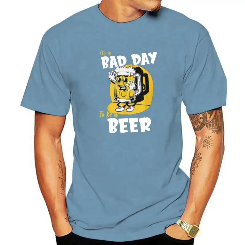 

Мужская футболка с надписью «It's A Bad Day To Be A Beer», новинка, Классическая футболка для любителей деревенской музыки, 100% хлопок, европейский разм...