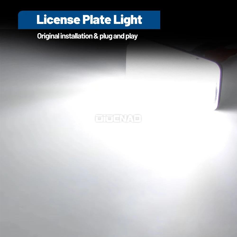 2 шт. подсветка номерного знака для Toyota Land Cruiser 120 200 Prado Lexus LX470 GX470 светодиодная