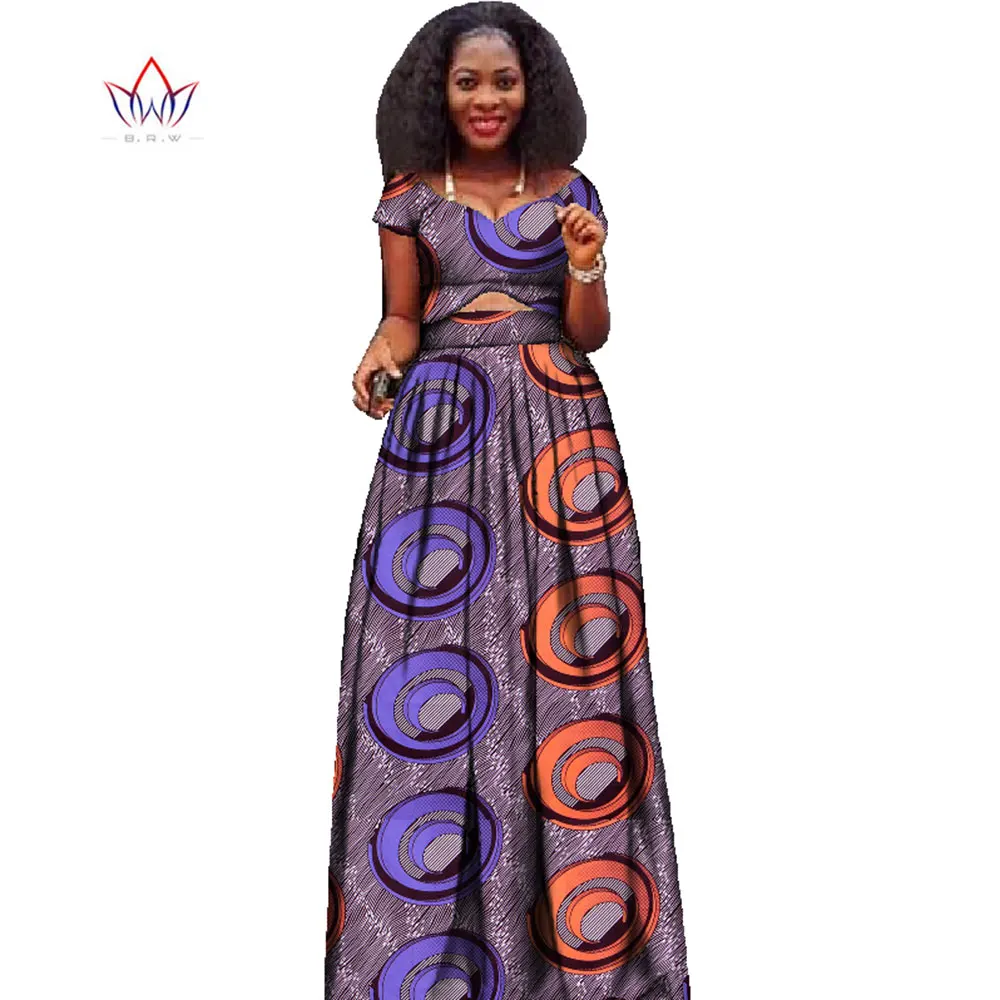 

Африканские платья для женщин, модный дизайн Дашики для женщин, базин богатый, Длинные скрученные Дашики из двух частей, Женский комплект из...