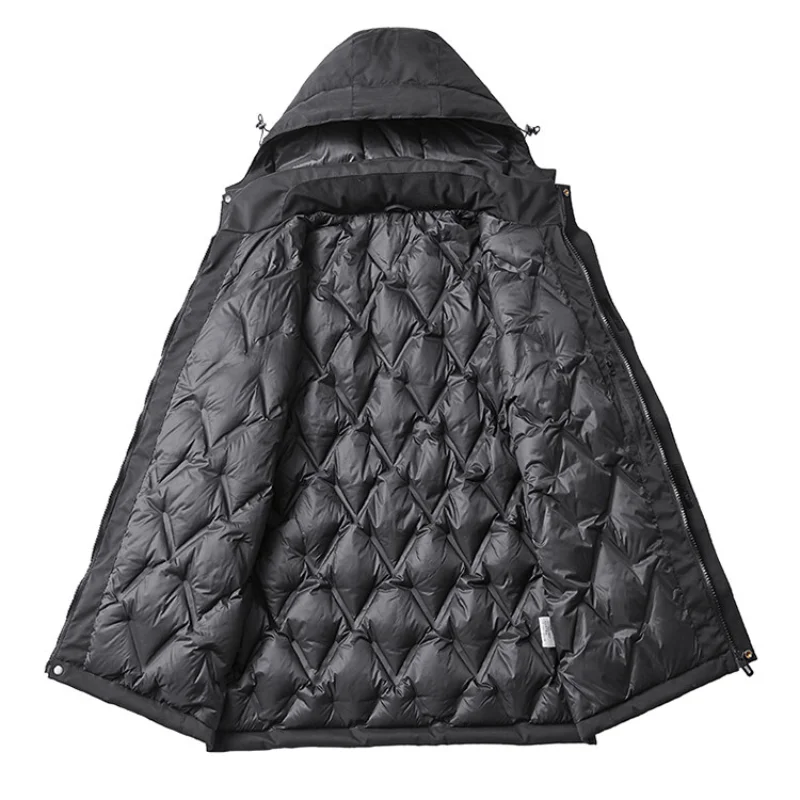 Men's Sport Fashion Super Large Size 6XL Quality Down Jacket Outdoor Sport Coat White Duck Down Embossed Snow Jacket