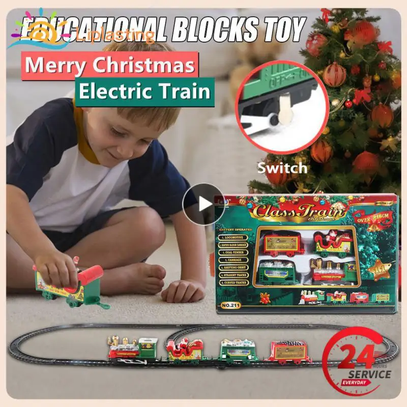 

Christmas Electric Train Mini Santa Claus Rail Car Creative Christmas Tree Xmas Decor Kid Toy Gift