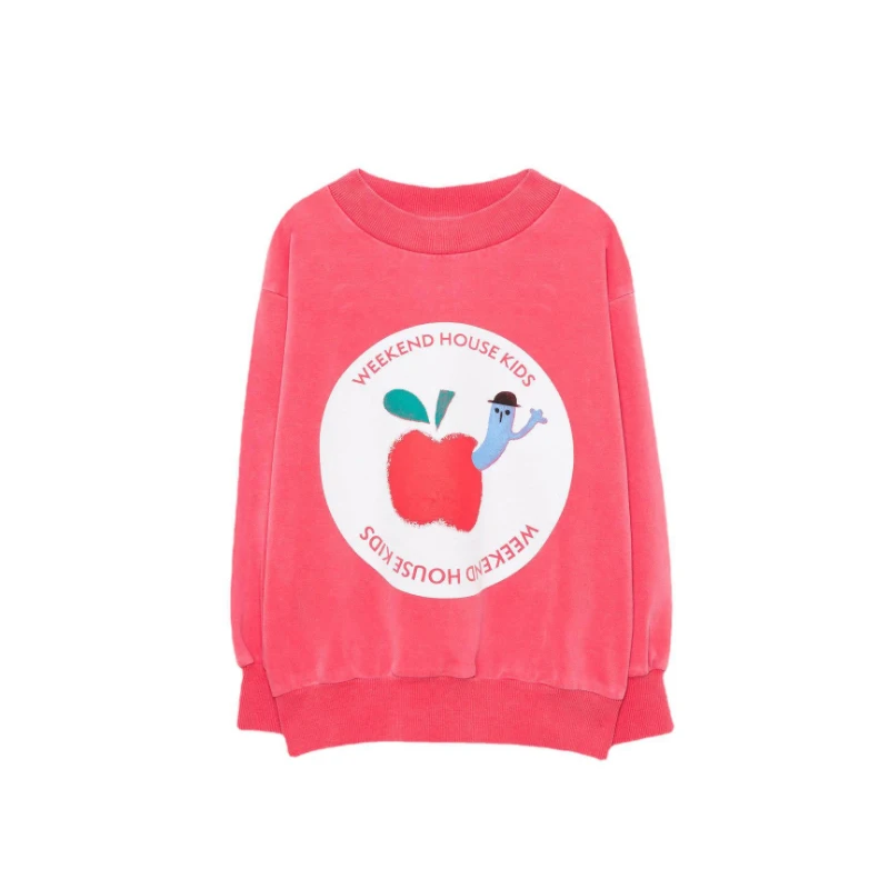 Детский трикотажный пуловер с принтом на зиму/осень