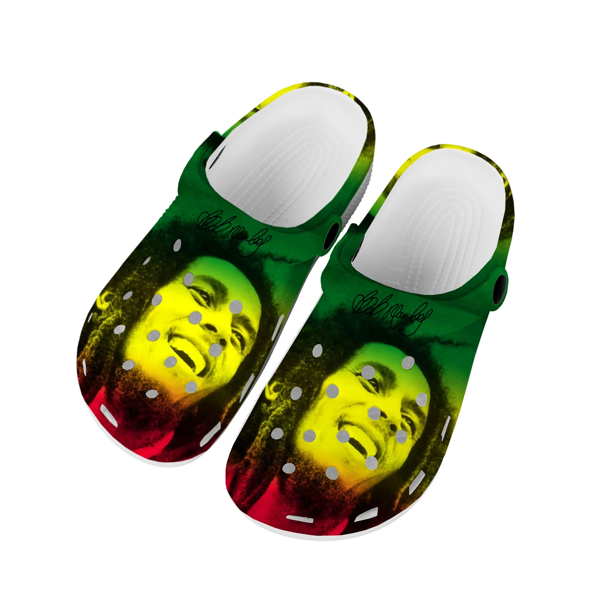 

Боб Марли Регги Раста музыкальный певец домашние Сабо пользовательская обувь для воды Мужская Женская подростковая обувь садовые Туфли-сабо пляжные тапочки с дырками
