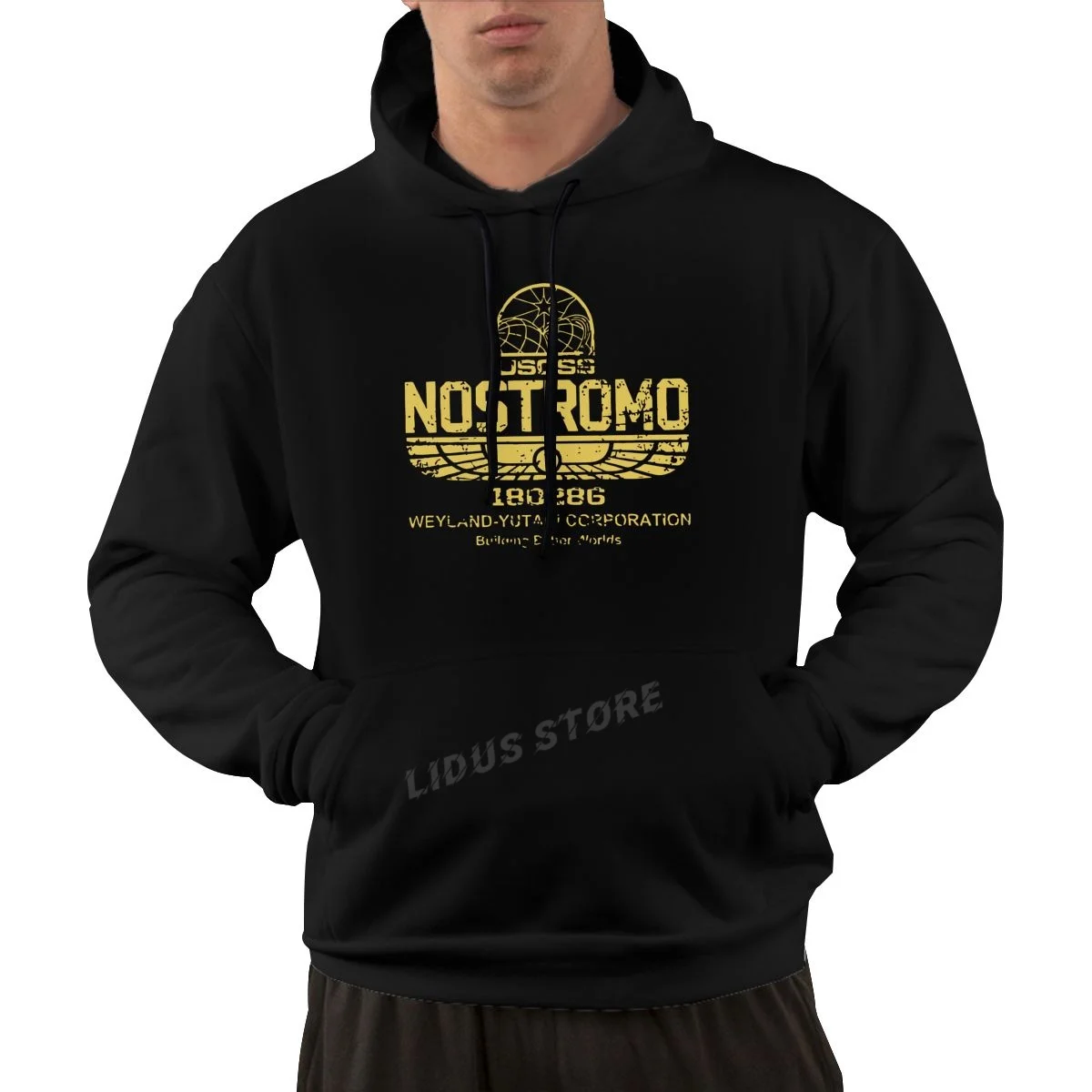 

2022 Fashion Leisure Vintage Aliens Nostromo Gold Logo Weyland Yutani CORP Hoodie Sweatshirt Harajuku Streetwear 100% Cotton