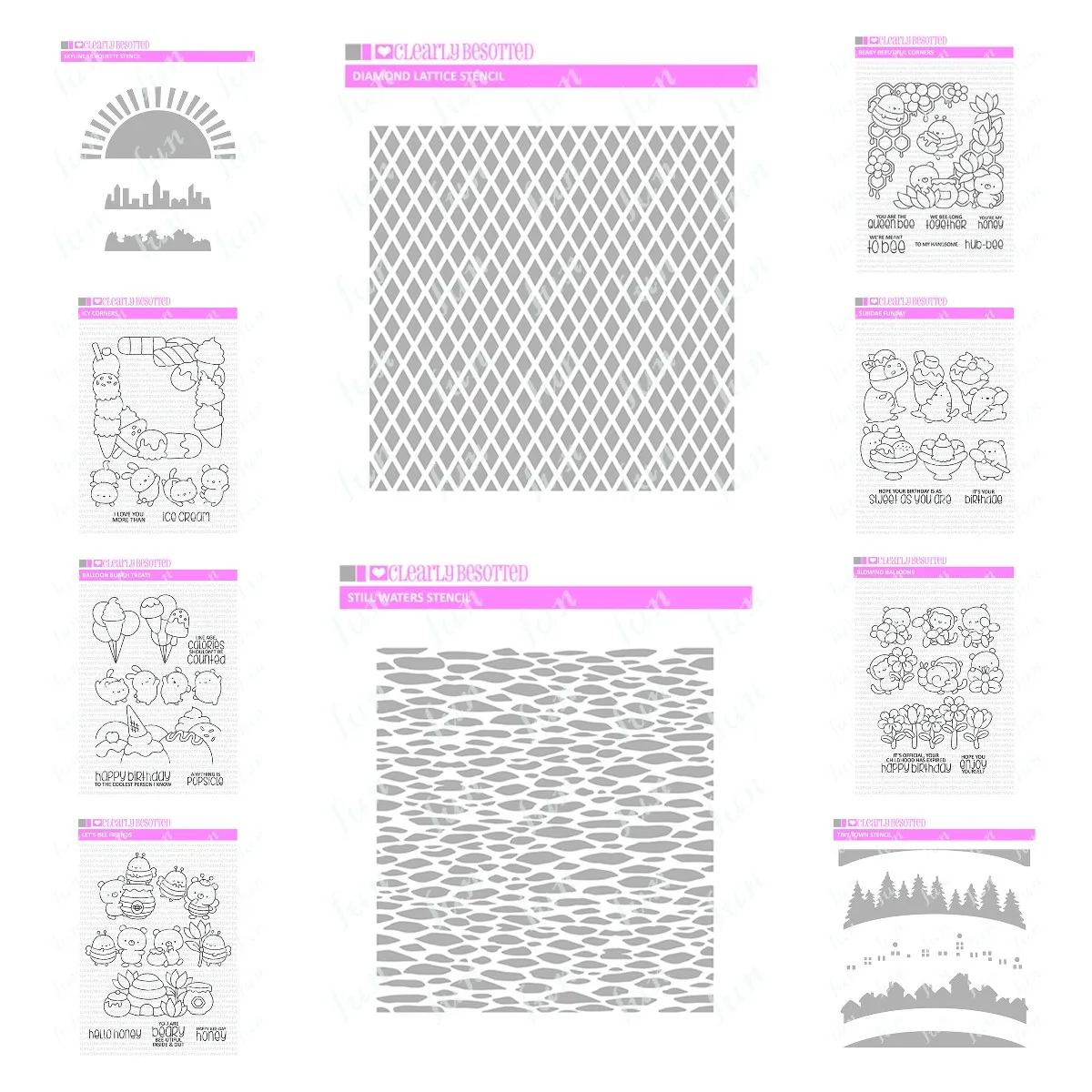 

New Lattice Town Balloon Stencils Stamps and Cutting Dies Sets Scrapbooking Photo Album Embossing Template Coloring Folder