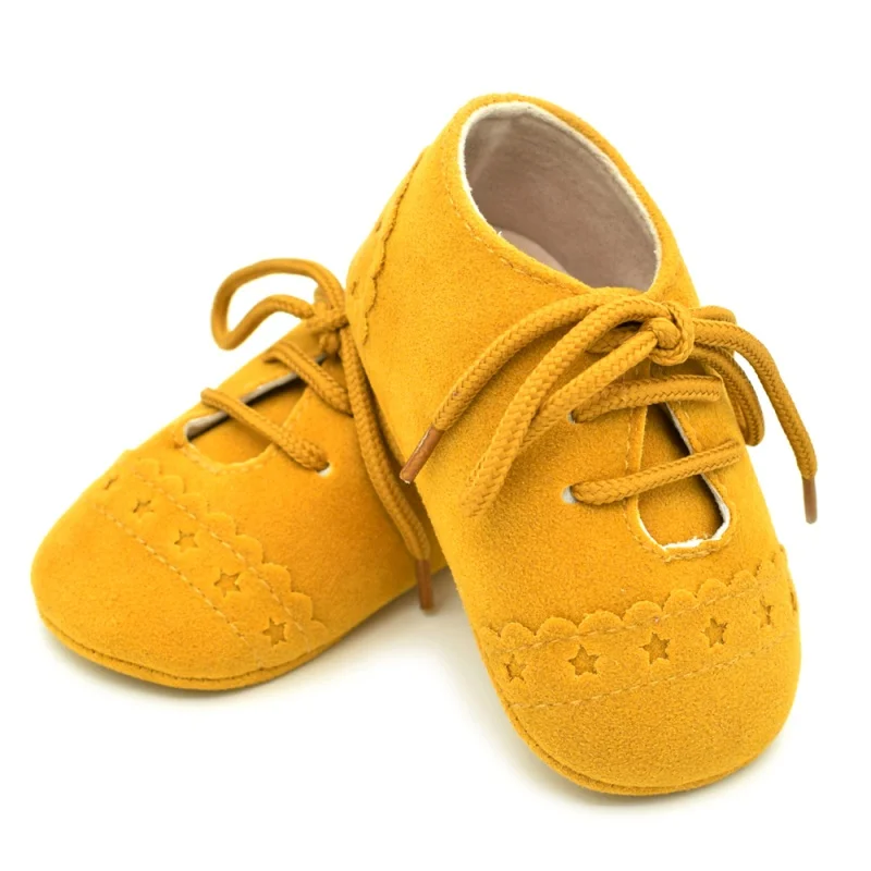

Jlong Newborn Baby Soft Sole Moccasin Boys Girls Toddler Suede Leather Crib Shoes 0-18 Months