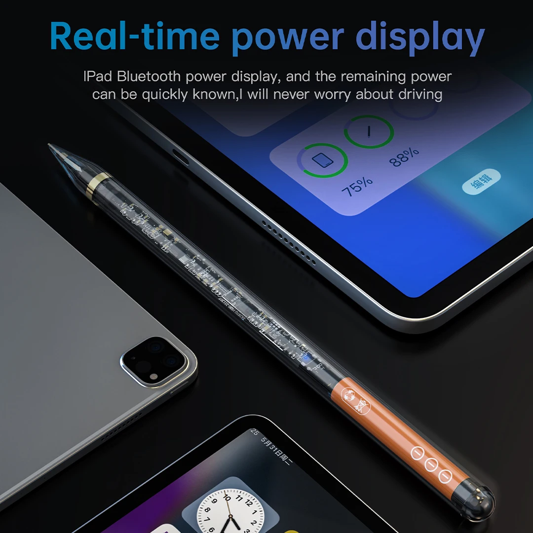 Карандаш для iPad 2-го поколения с магнитной беспроводной зарядкой прозрачный