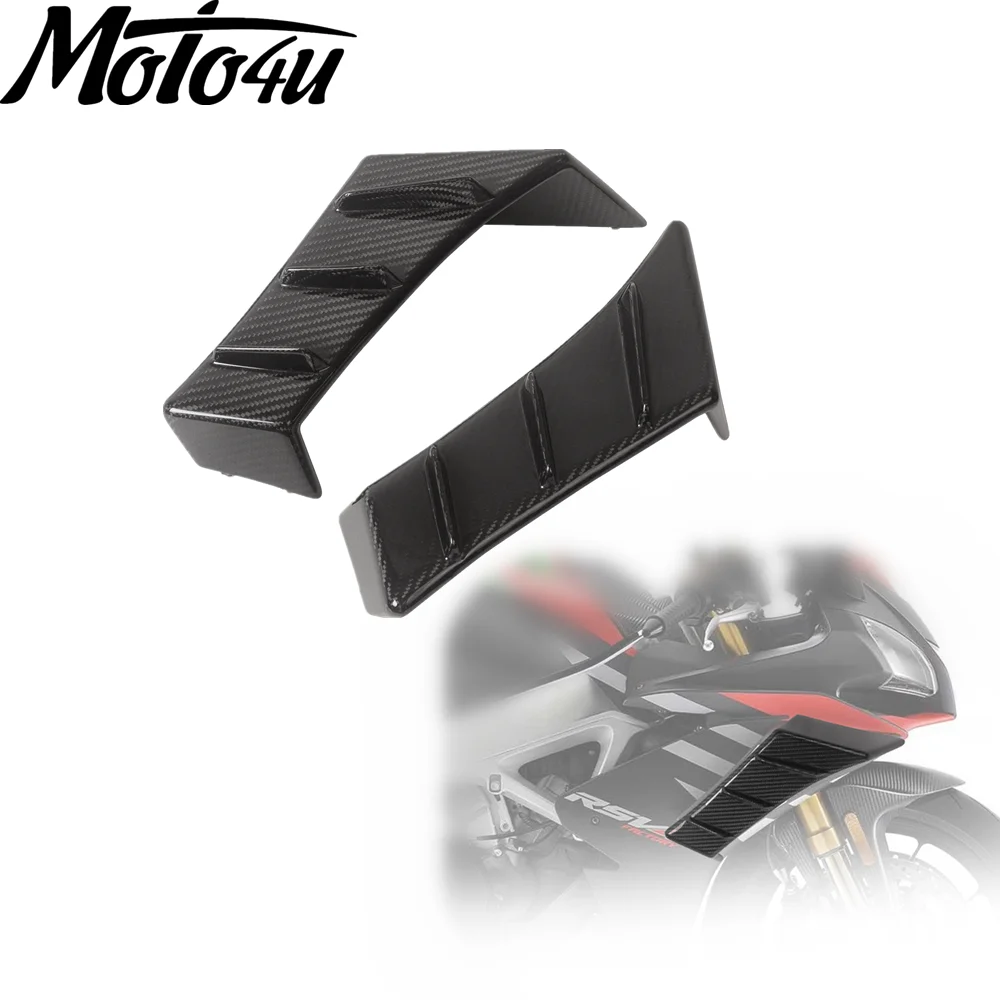 Для Aprilia RSV4 2009-2021 Real Carbon Fiber мотоциклетные крылья фиксированные ветровые