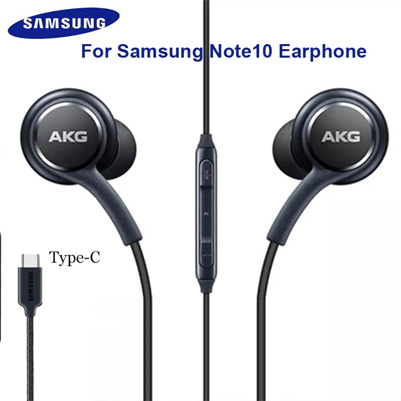 Auriculares internos con micrófono para Samsung Note 10, auriculares tipo C con cable IG955 AKG para Samsung S20 Note10 Plus, Huawei y Xiaomi