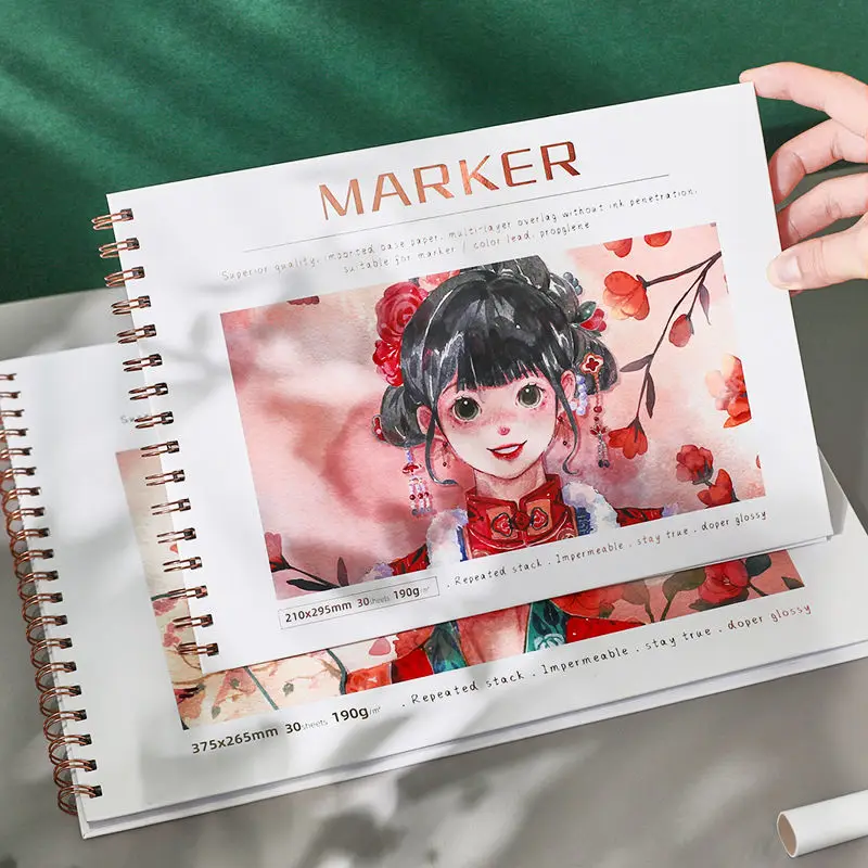 8K/A4 Mark This Anime Sketch 190g Thickened Hand-painted Blank Paper Student Watercolor Graffiti Marker Special Children's Gift