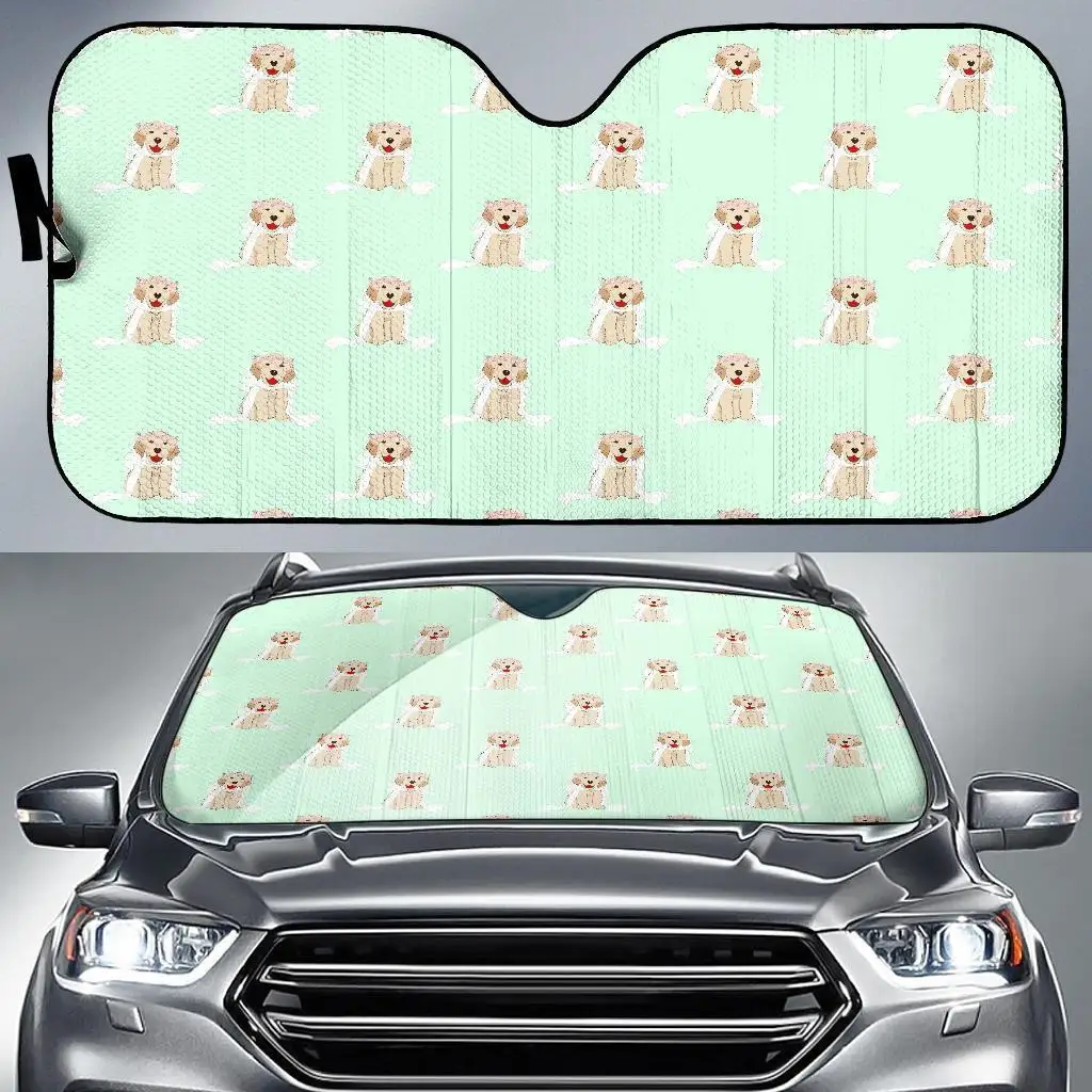 

Pattern Print Golden Retriever Auto Sun Shade Car Windshield Window Cover Sunshade
