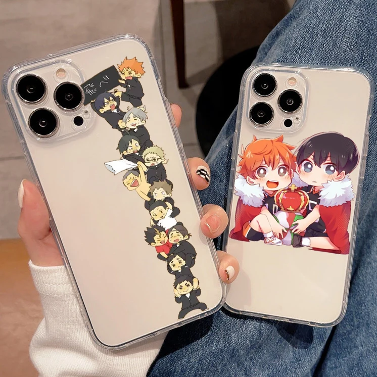 

Haikyuu Volleyball Phone Cases For iPhone 11 12 13 Mini SE 2020 6 6S 7 8 Plus X XS XR Pro Max Cover Shell Soft TPU Clear