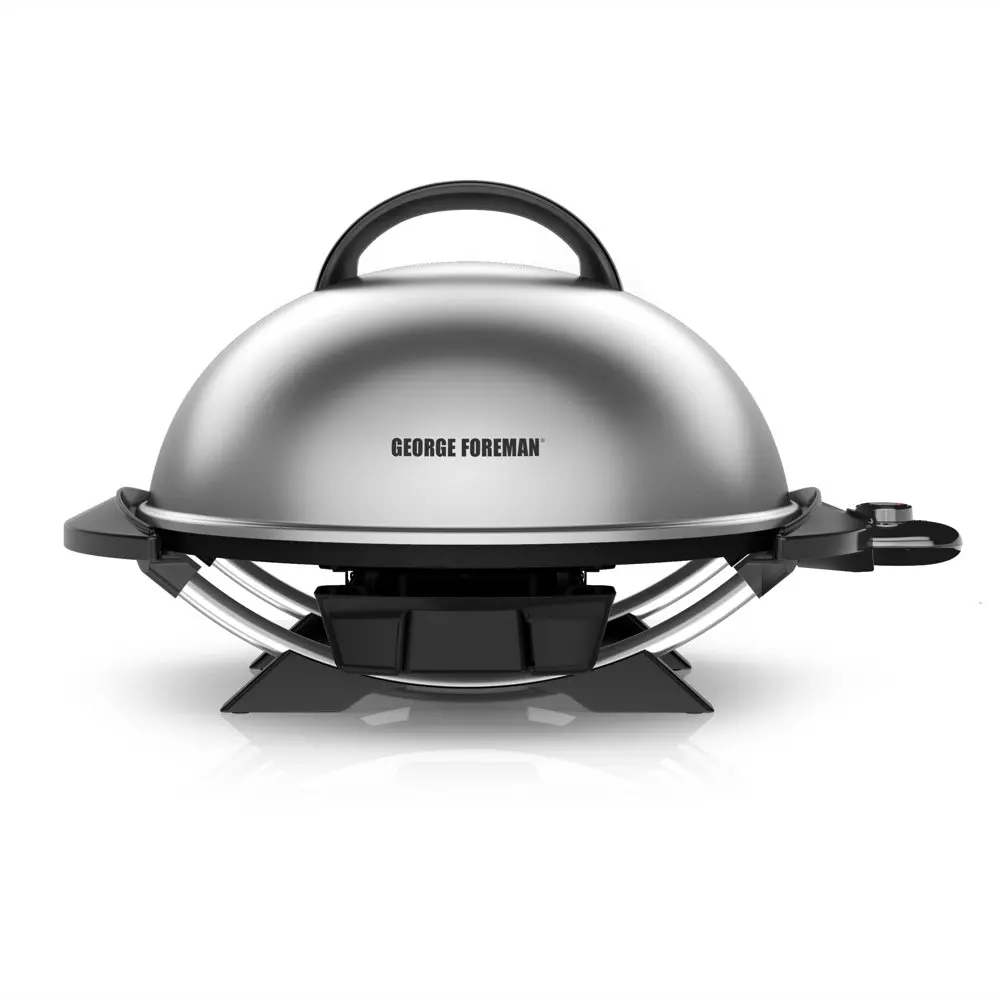 

George Foreman 15-Serving Indoor/Outdoor Electric Grill, Silver, GFO240S