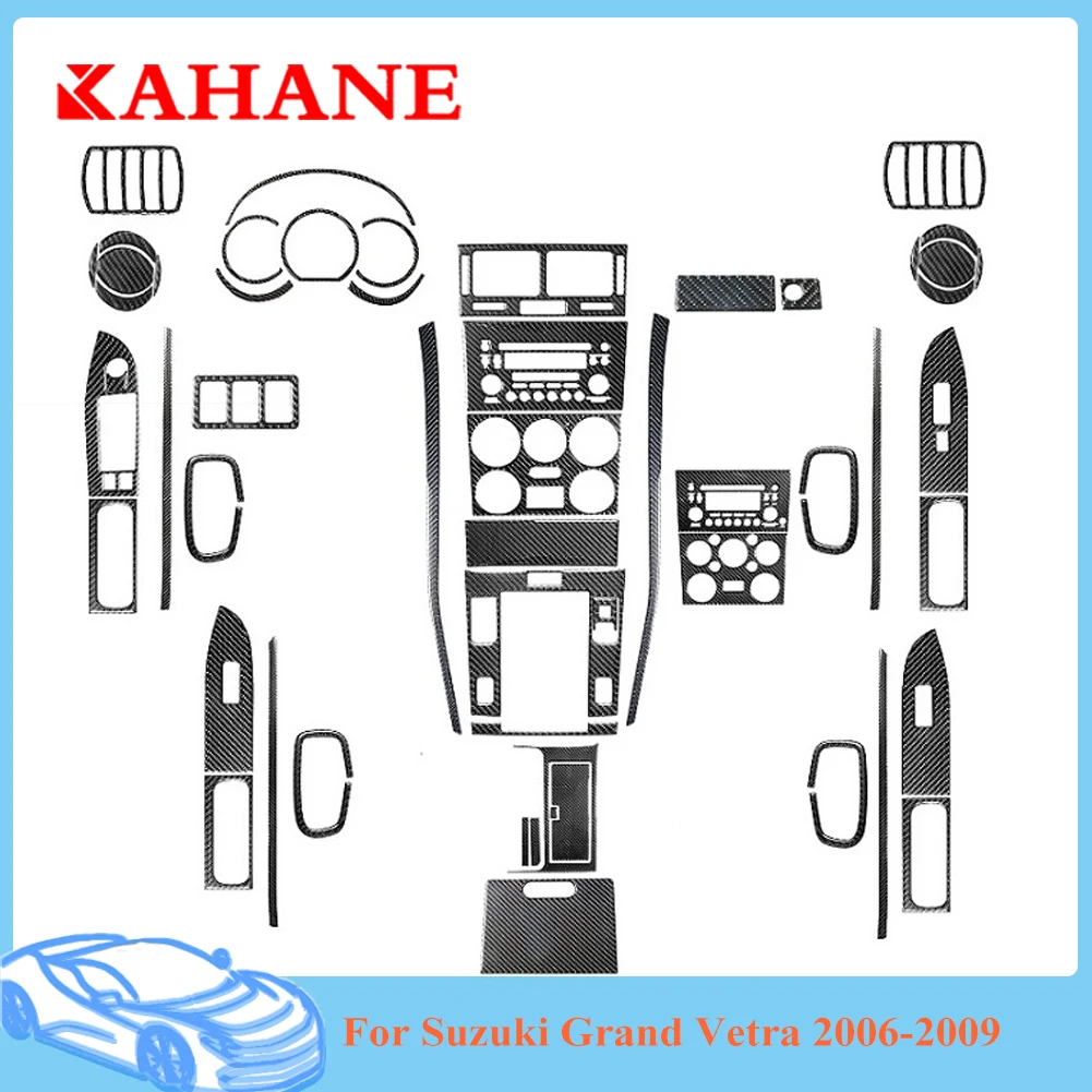 

Car Accessories Car Defogging Air Outlet Carbon Fiber Black Stickers Decorative For SUZUKI GRAND VITARA 2006-2009