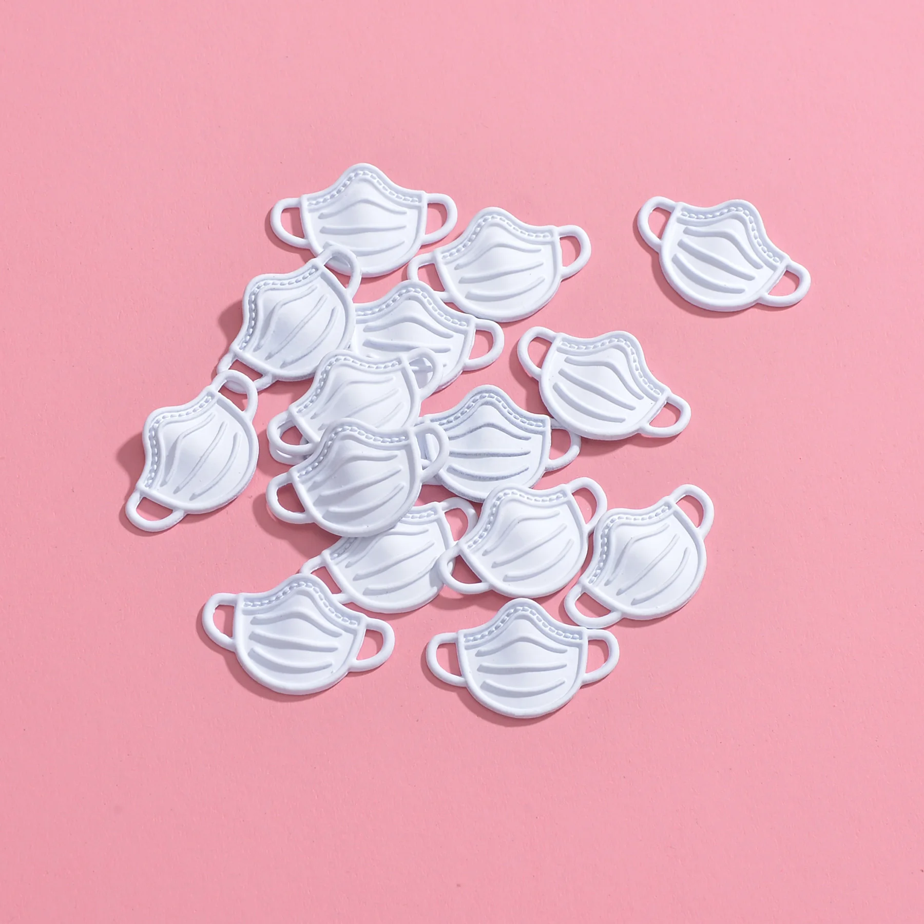 

Новые Подвески в виде белой маски для ожерелья, браслета, брелока, фурнитура «сделай сам», аксессуары для женщин, модные подарки, 10 шт./лот