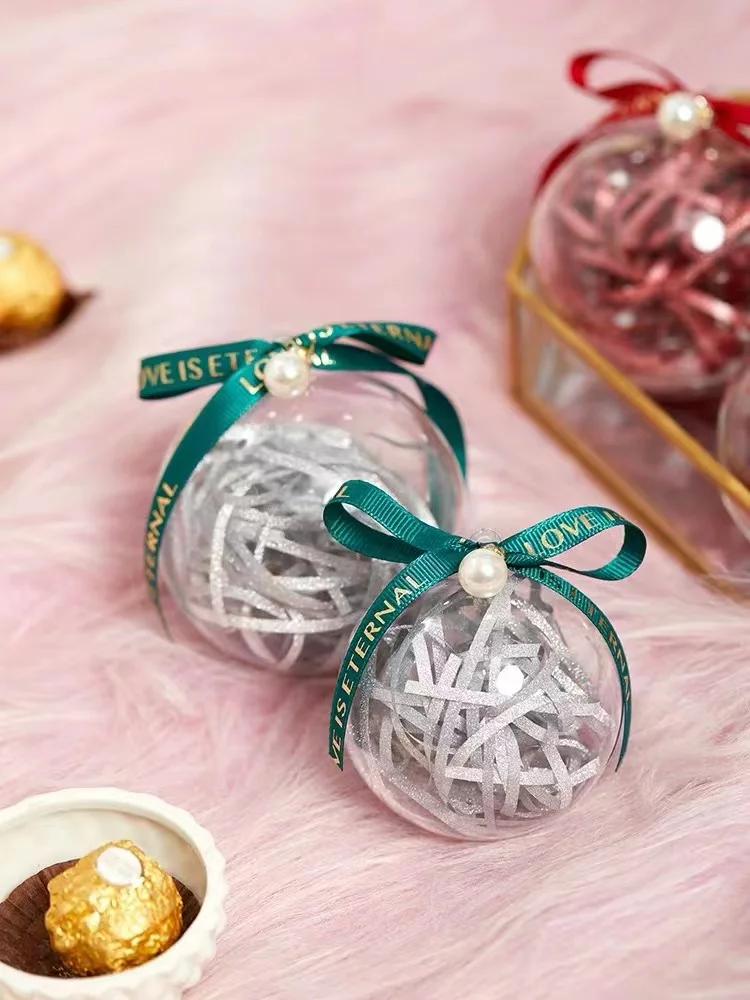 10 шт./лот прозрачные коробки мячи для подарков упаковочная коробка подарочная