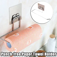 punch free paper towel holder stainless steel toilet paper rack bathroom towel storage rack wall hanger kitchen food film hanger