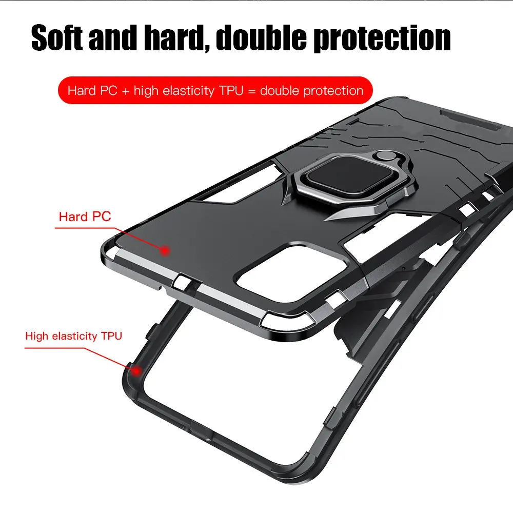 For Xiaomi 12 Lite Case for Xiaomi Mi 12 Lite 12X 12S Pro Cover Funda Armor Finger Ring PC Phone Bumper For Xiaomi 12 Lite