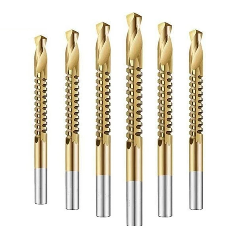 

HOT SALE 6Pcs Cobalt Drill Bit Set Hole Saw Grooving Set Woodworking Sawtooth Drill Slotted Drill